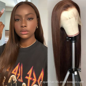 Cheap Colored 100% Human Hair Wigs For Black Women,HD Transparent Lace Closure Wig,Brazilian Virgin Hair 13x6 Lace Front Wig